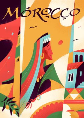 Morocco Travel Poster