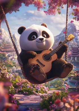 Panda Playing Guitar