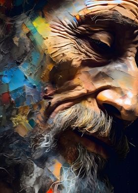 Abstract Portrait of an Old Man