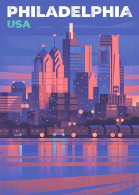 Philadelphia Skyline Illustration