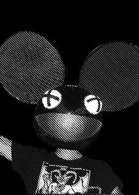 Mouse Head Halftone Art