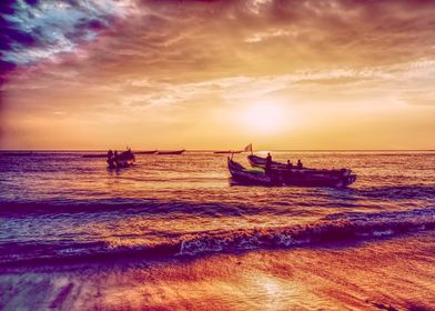 Sunset Boatscape