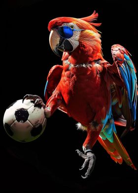 Parrot with Soccer Ball