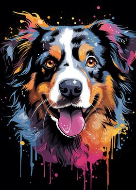 Colorful Dog Portrait