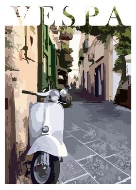 Vespa in Italian Alley