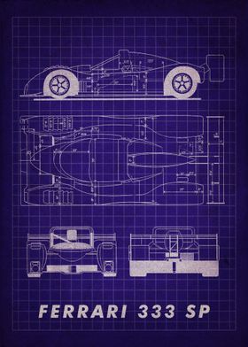 Ferrari 333 SP Blueprint