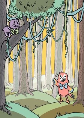 Cartoon Forest Friends