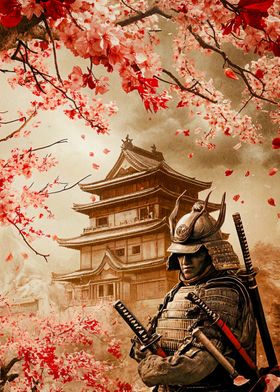 Samurai Warrior Cherry Blossom