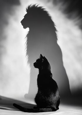 Cat with Lion Shadow