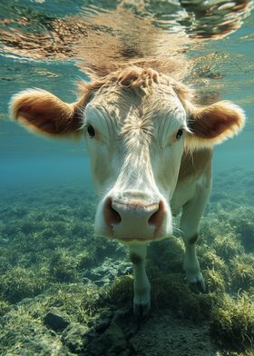 Cow Underwater