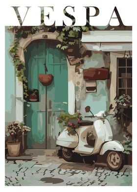 Vespa in Italian Alley