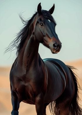 Black Horse Portrait