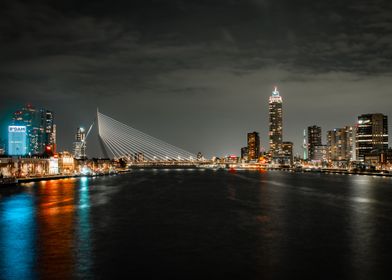 Rotterdam Skyline including at Night