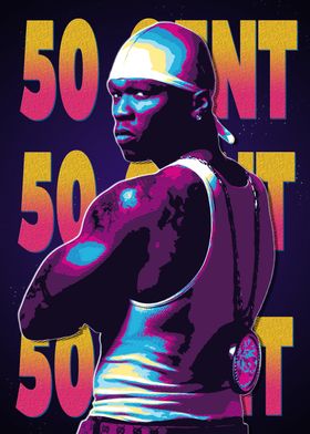 50 Cent Pop Art Portrait