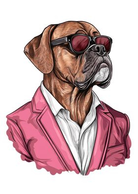 Cool Modern Dog In A Business Suit Awesome Badass Dog