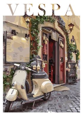 Vespa in Italian Alley