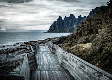 Majestic Peaks of Senja: A Nordic Wilderness View