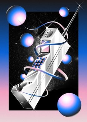 Cosmic chrome brick phone