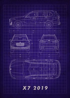 BMW X7 2019 Blueprint