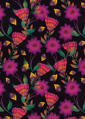 Vibrant Floral Blossom Pattern