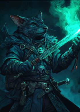 Cat-like Warrior with Sword