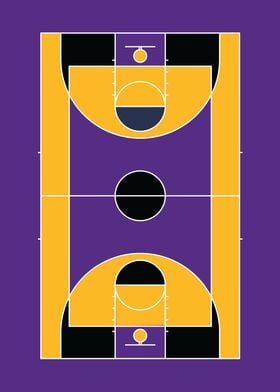 Basketball Court Illustration