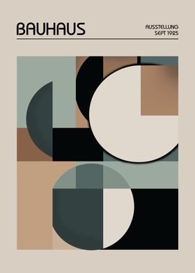 Bauhaus Retro Geometric Art Poster