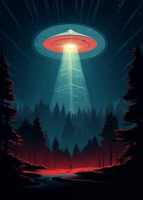 UFO Over Forest