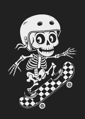 Skeleton Skateboarding