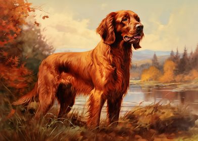 Irish Setter Painting