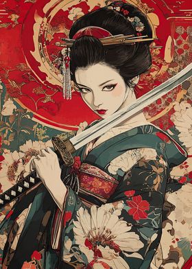 Geisha with Katana