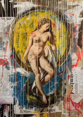 Birth of Venus Graffiti Collage 