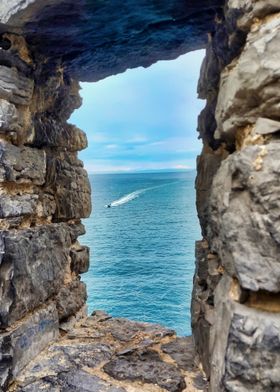 Ocean View Through Stone Arch