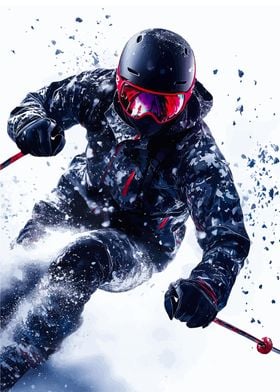 Skier in Action