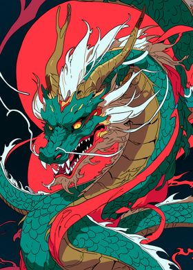 Green Dragon Illustration