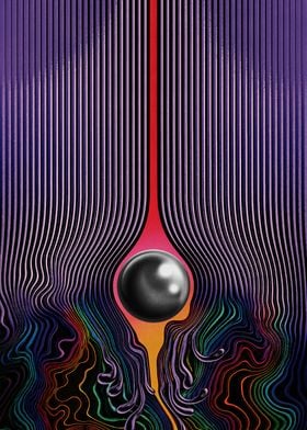 Tame Impala Abstract Art with Sphere