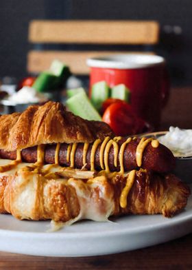 Croissant Sausage Sandwich