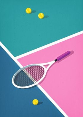 Tennis Racket and Balls