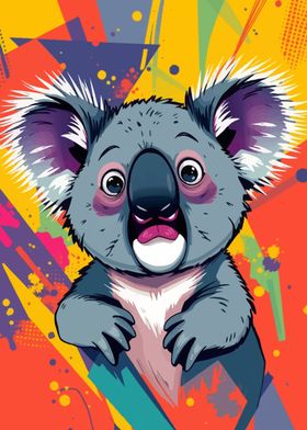 Cute Koala Pop Art