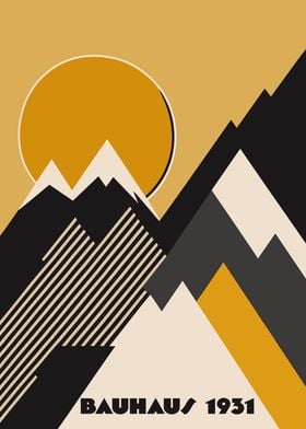 Bauhaus Mountain Poster