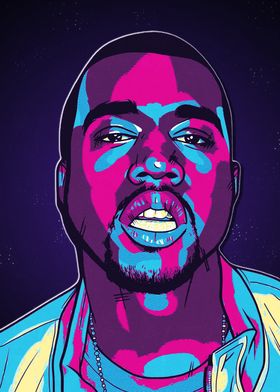 Kanye West Pop Art Portrait