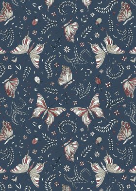 Butterfly Floral Pattern