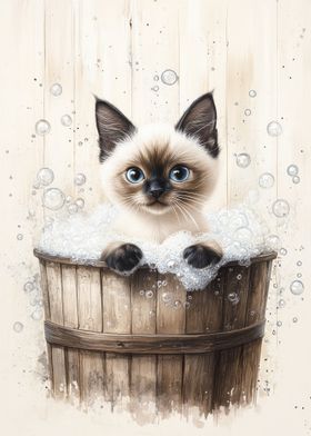 Siamese Kitten Bubble Bath