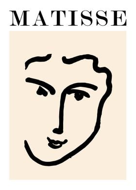 Matisse Line Art Face