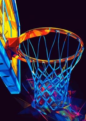 Neon Basketball Hoop