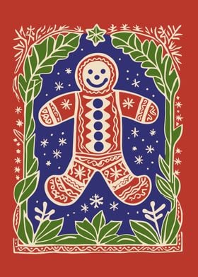 Gingerbread Man Christmas Art