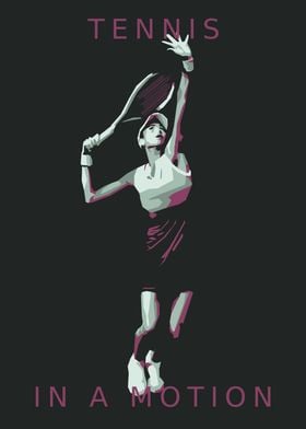 Tennis Player in Motion