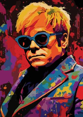 Elton John Pop Art Portrait