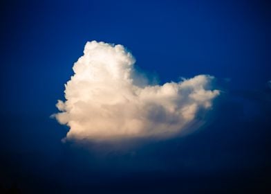 Single Cloud in Blue Sky