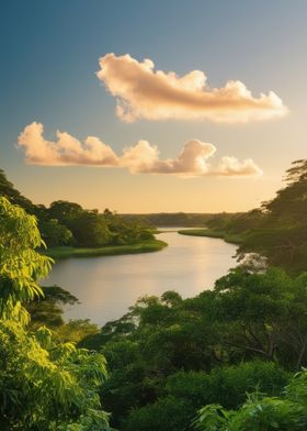 Serene River Landscape